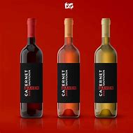 Image result for Red Wine Label Black