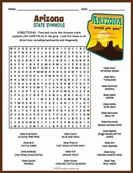 Image result for Arizona Word Search