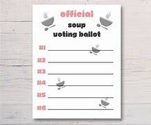 Image result for Soup Cook-Off Voting Ballot