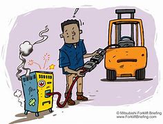 Image result for Fork Lift Battery Charger Cartoon