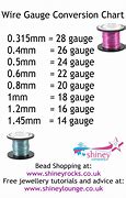 Image result for Beading Wire Size Chart