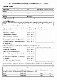 Image result for Par Q Forms for Pole