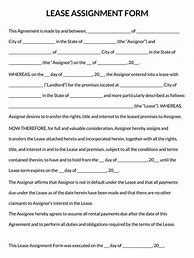 Image result for Lease Assignment Form
