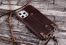 Image result for Phone Carrying Leather Case with Neck Strap