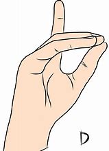 Image result for Letter D Sign Language