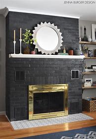 Image result for Wall Unit with Fireplace Brick Paint