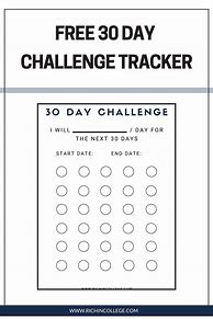 Image result for Free Printable 30-Day Challenge Wall Setting Challeng