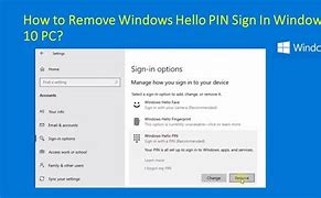 Image result for Remove Windows Hello Pin