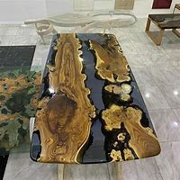 Image result for Resin Solid Wood Table