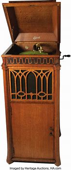 Image result for Pictures of Crank Up Edison Console Phonograph Players