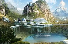 Image result for Futuristic Nature City