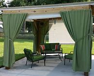 Image result for DIY Outdoor Patio Curtain Rods