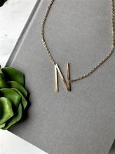 Image result for Glitter Letter N Necklace