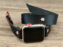 Image result for Rose Gold Apple Watch with Black Sport Band