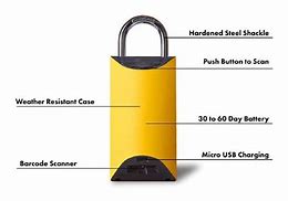Image result for Push Button Padlock