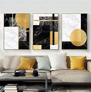 Image result for Black White and Gold Geometric Wall Decor