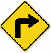 Image result for Yellow Turn Right Sign