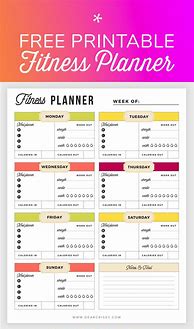 Image result for Fitness Planner Template