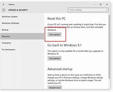 Image result for Recovery Options in Windows 10