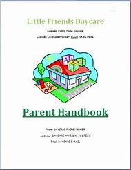 Image result for Day Care Printable Parent Handbook
