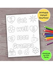 Image result for Get Well Card Coloring Printable