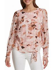 Image result for Long Sleeve Chiffon Top