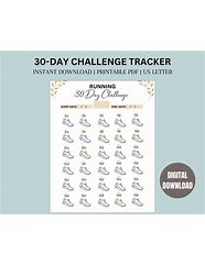 Image result for 30-Day Challenge Hard Template