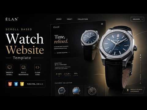 How to Build a Scroll-Based Animated Watch Website with HTML, CSS & JavaScript ⌚🔥