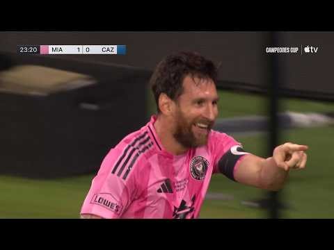 Messi Opens The Scoring in Campeones Cup With a Beautiful Header!