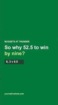 Both Thunder home wins over Denver last season were by 6 and 3 - so why 52.5 to win by nine?