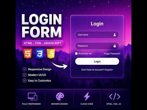 🔥 Build a Modern Login Form with HTML, CSS & JavaScript