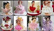 😍1st Baby Girl Birthday Cake || Cake For Girl || 1st Birthday Cake Design || Baby Girl Birthday Cake