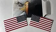 Liphontcta American Flag Decal Sticker Pair 2"X3" Made in The U.S.A. Hand Cut and Inspected Best American Flag