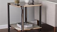 SEI Furniture Thornsett End Table with Mirrored Top 22.25 x 24 Freestanding End Tables