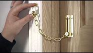 How to Install Chain Door Fasteners : Door Installation & Repairs