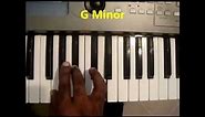 How To Play G Minor Chord (G min, Gm) On Piano And Keyboard