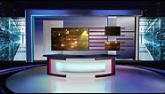 Free Virtual Studio Set TV Background 4K, News Studio Background