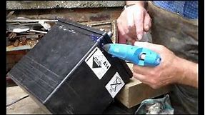 Leaking Battery case repair, acid leak, lead acid battery.