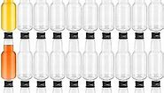 30 Pack 1.7oz Mini Liquor Bottles,Plastic Spirit Alcohol Bottle with Black Cap,Miniature Sauce Bottles with 10 Funnels for Weddings,Party Supplies