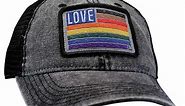“Love” Rainbow American Flag Embroidered Hat | HRC