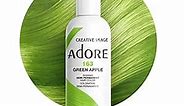 Adore Semi Permanent Hair Color - Vegan and Cruelty-Free Hair Dye - 4 Fl Oz - 163 Green Apple (Pack of 1)