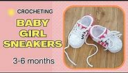 Baby girl Adidas sneakers // Baby crochet sneakers 3 6 months