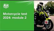 Motorcycle test 2024 - module 2: official DVSA guide
