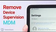 How to Remove Device Supervision on iPad