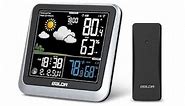 BALDR Wireless Indoor-Outdoor Weather Station, Home Personal Weather Station, Weather Forecaster, Wireless Remote Transmitter, Digital Color Display Temperature & Humidity Monitoring w/Outdoor Sensor