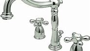 Kingston Brass KB1971AX Heritage Widespread Lavatory Faucet, Polished Chrome,8-Inch Adjustable Center