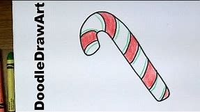 Drawing: How To Draw Cartoon Candy Canes! Easy drawing lesson for beginners