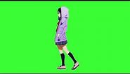 ✔️GREEN SCREEN EFFECTS: Anime School Girl walking (Mio Akiyama - K-On)