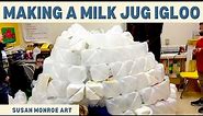 How to make a milk jug igloo