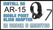 Easy to install AR-15 single-point sling attachment
